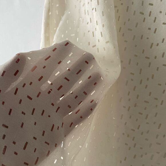 Eileen Fisher Confetti Laser-Cut Silk Top Size XXS 000173 - Picture 6 of 10